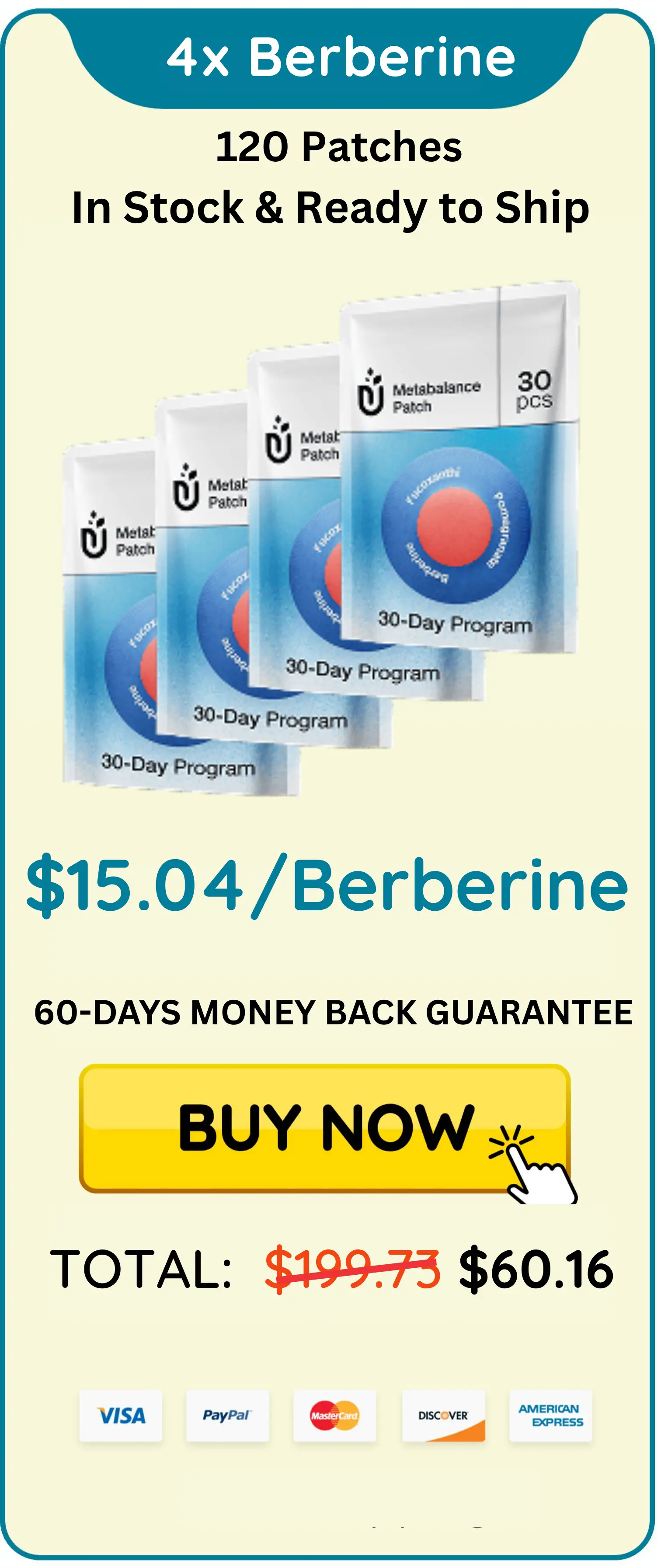 purisaki berberine patches 4 unit